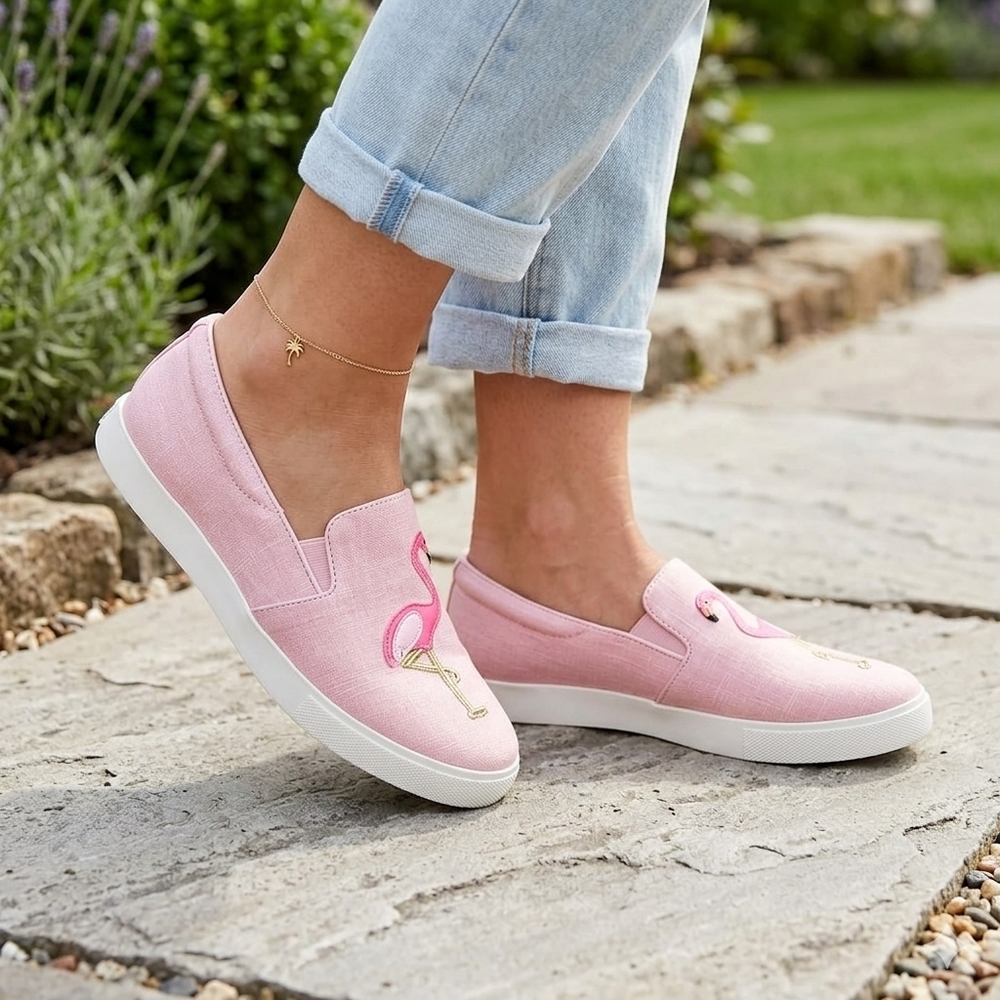 Katy Perry Collections Pink Flamingo Slip-On Sneakers